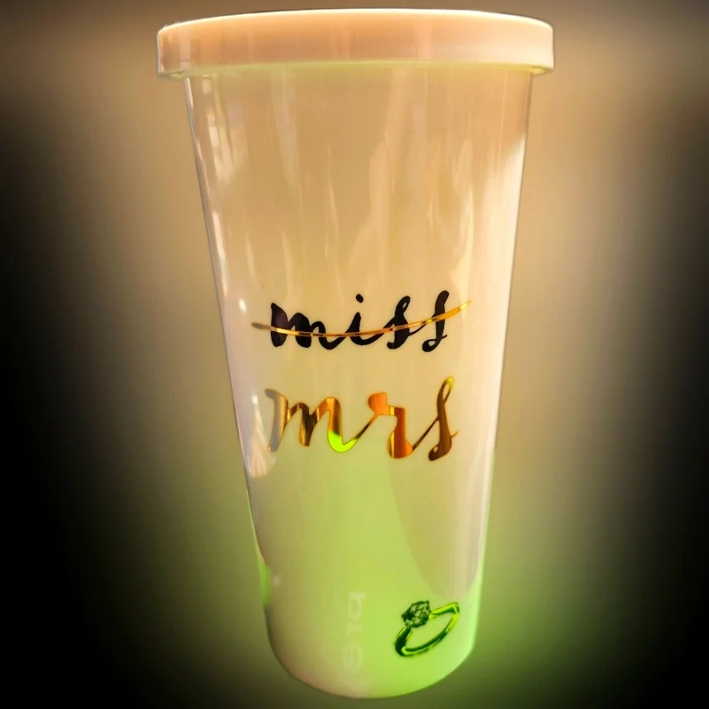 Kate Spade Miss to Mrs. Party Cup Missing Straw 20 Oz Tumbler